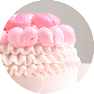女の子におすすめ！1歳の誕生日ケーキ ハートピンク（5号）